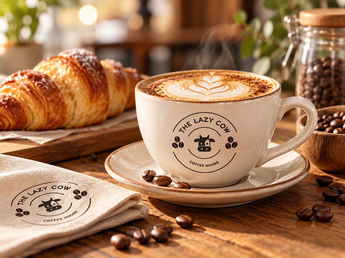 Freshly made coffee at The Lazy Cow Coffee House